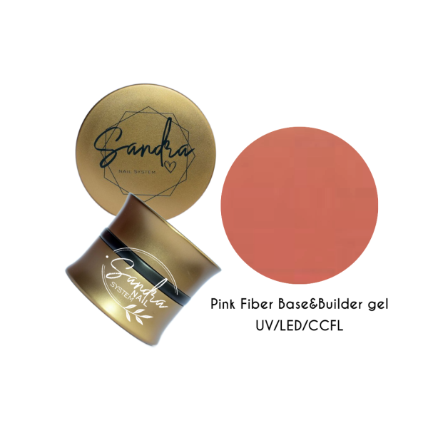 Fiber Base&Builder Pink UV-LED-CCFL Gel 15ml