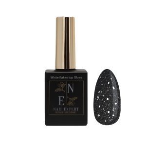 White Flakes top gloss Nail Expert