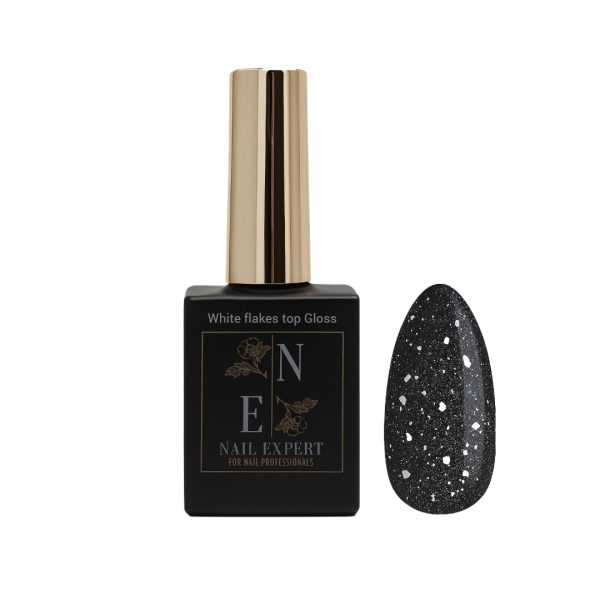 White Flakes top gloss Nail Expert