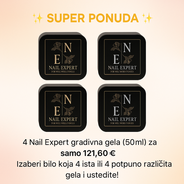 4 Nail Expert gradivna gela od 50ml