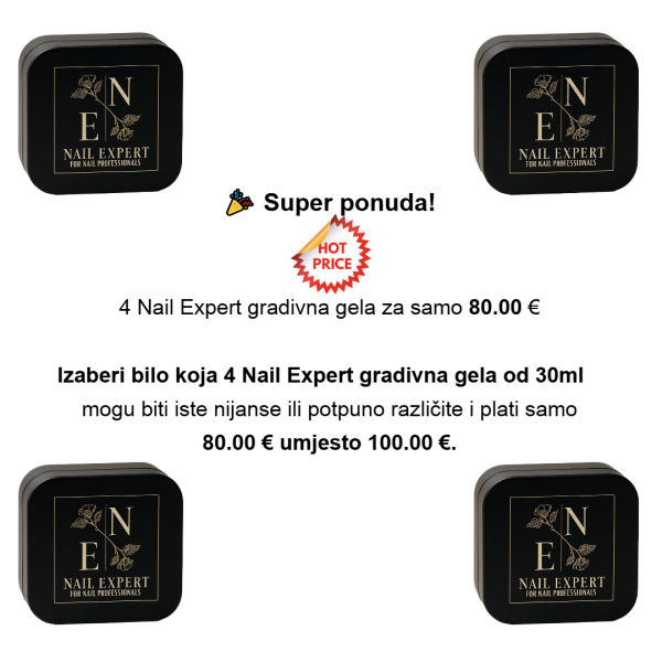 4 Nail Expert gradivna gela od 30ml